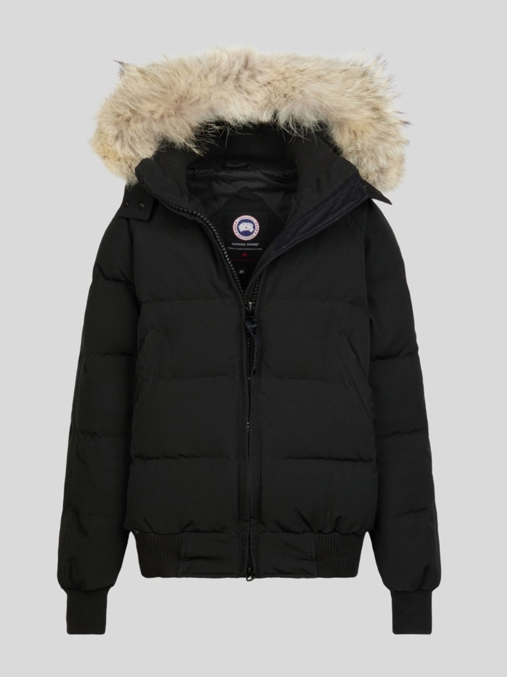 Canada Goose Women Savona Bomber Down Jacket & Fur Trim in Black - Size 2XS